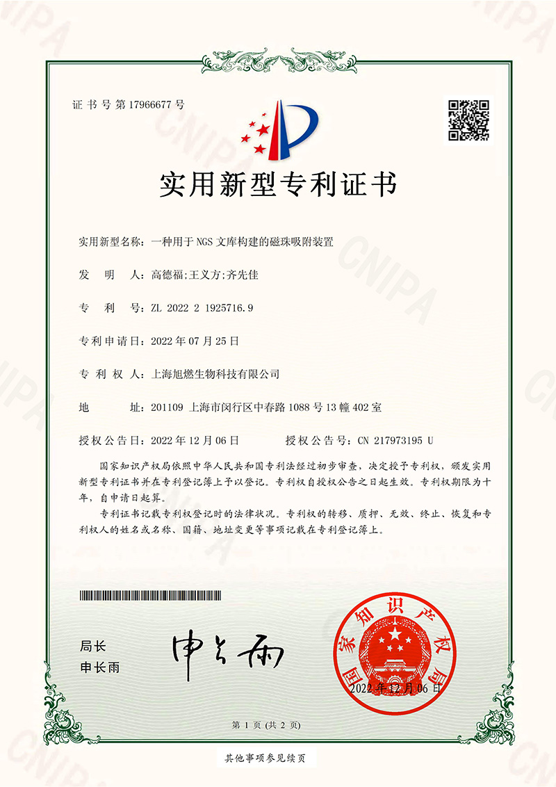 一種用于NGS文庫構(gòu)建的磁珠吸附裝置-實用新型專利